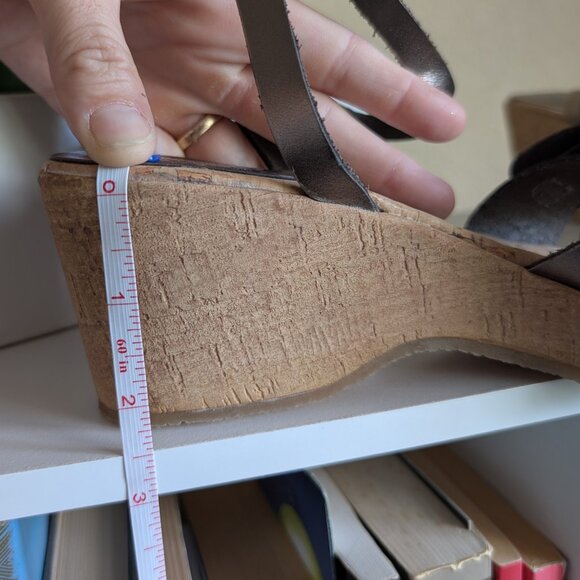 Young Spirit, Metallic Platform Sandals | Made in Germany | Size 40 (US 9-9.5) - Picture 8 of 8